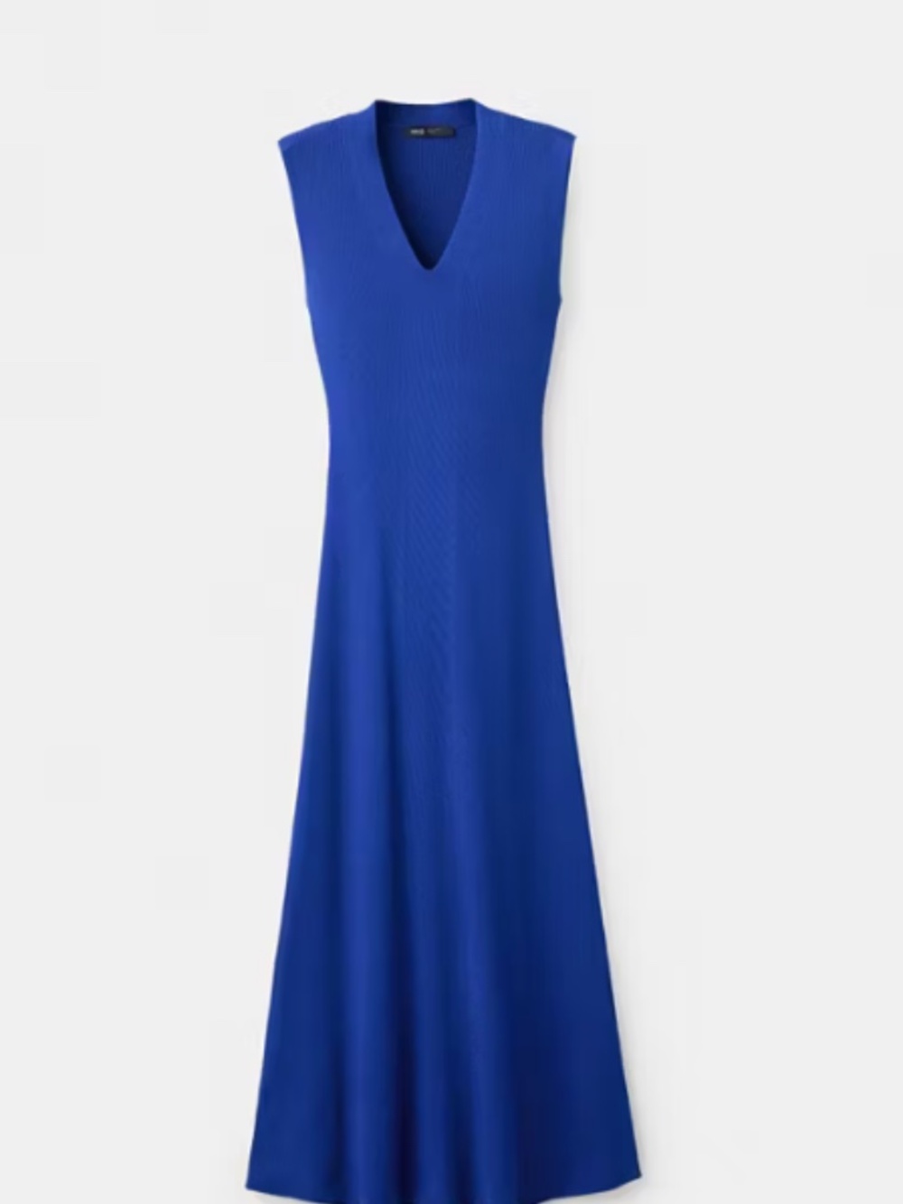 NWT Mango Cobalt Blue V NeckSleeveless Knitted Midi Dress - Picture 5 of 7